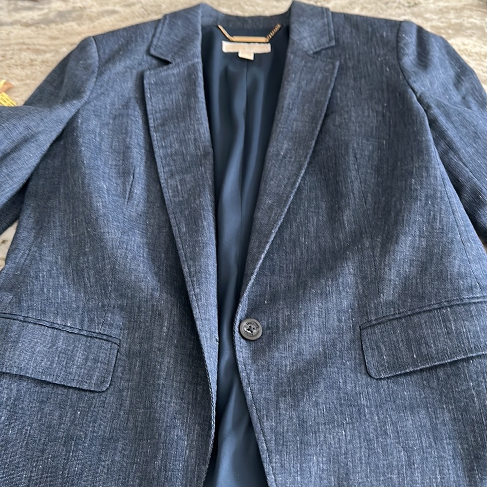Michael Kors blazer size 6 blue - Picture 4 of 6